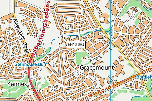 EH16 6RJ map - OS VectorMap District (Ordnance Survey) EH16 6RJ map - OS VectorMap District (Ordnance Survey)