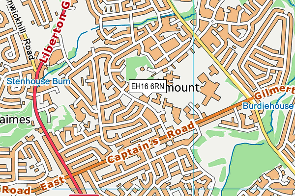 EH16 6RN map - OS VectorMap District (Ordnance Survey) EH16 6RN map - OS VectorMap District (Ordnance Survey)