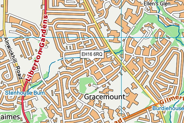 EH16 6RQ map - OS VectorMap District (Ordnance Survey) EH16 6RQ map - OS VectorMap District (Ordnance Survey)