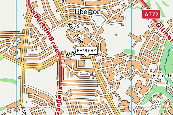 EH16 6RZ map - OS VectorMap District (Ordnance Survey) EH16 6RZ map - OS VectorMap District (Ordnance Survey)