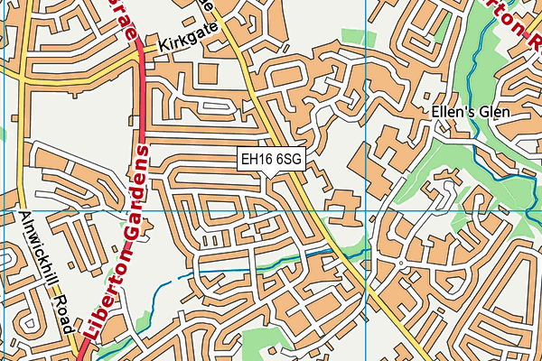 EH16 6SG map - OS VectorMap District (Ordnance Survey) EH16 6SG map - OS VectorMap District (Ordnance Survey)