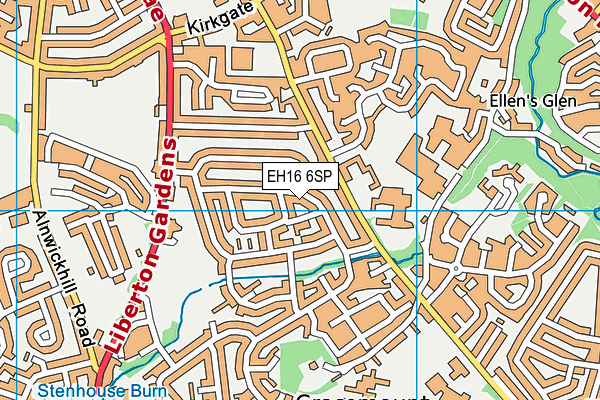 EH16 6SP map - OS VectorMap District (Ordnance Survey) EH16 6SP map - OS VectorMap District (Ordnance Survey)