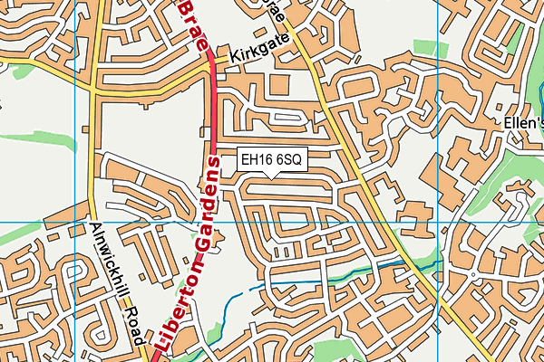 EH16 6SQ map - OS VectorMap District (Ordnance Survey) EH16 6SQ map - OS VectorMap District (Ordnance Survey)
