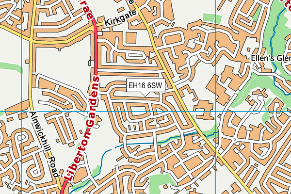 EH16 6SW map - OS VectorMap District (Ordnance Survey) EH16 6SW map - OS VectorMap District (Ordnance Survey)