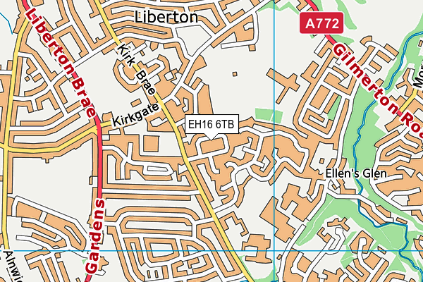 EH16 6TB map - OS VectorMap District (Ordnance Survey) EH16 6TB map - OS VectorMap District (Ordnance Survey)