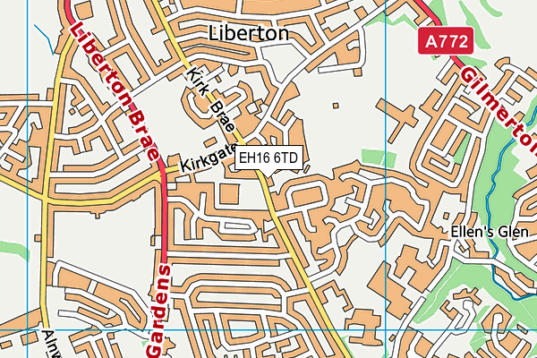 EH16 6TD map - OS VectorMap District (Ordnance Survey) EH16 6TD map - OS VectorMap District (Ordnance Survey)