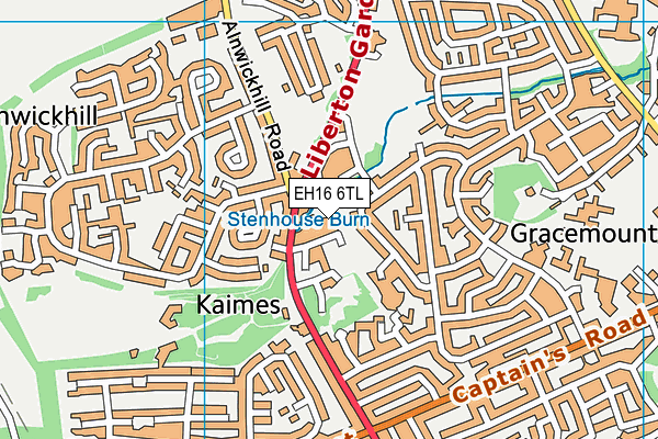 EH16 6TL map - OS VectorMap District (Ordnance Survey) EH16 6TL map - OS VectorMap District (Ordnance Survey)