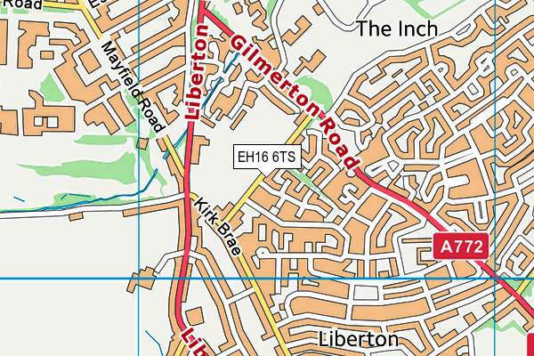 EH16 6TS map - OS VectorMap District (Ordnance Survey)