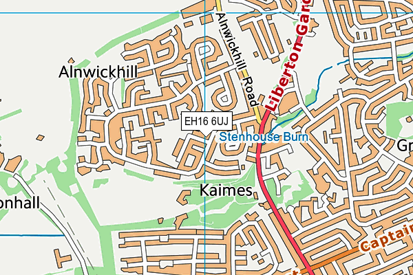EH16 6UJ map - OS VectorMap District (Ordnance Survey) EH16 6UJ map - OS VectorMap District (Ordnance Survey)
