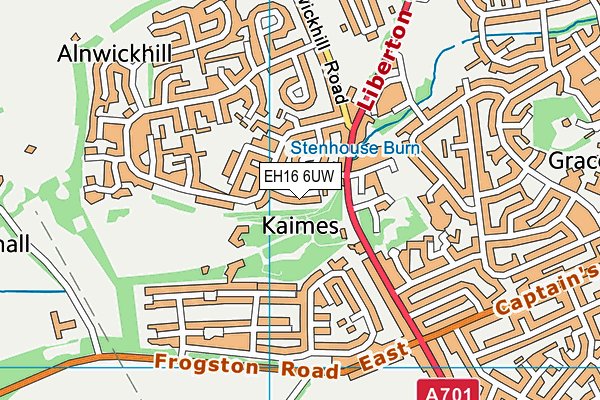 EH16 6UW map - OS VectorMap District (Ordnance Survey) EH16 6UW map - OS VectorMap District (Ordnance Survey)