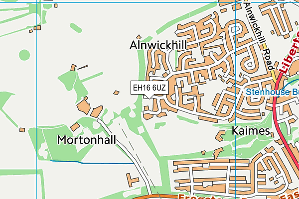 EH16 6UZ map - OS VectorMap District (Ordnance Survey) EH16 6UZ map - OS VectorMap District (Ordnance Survey)