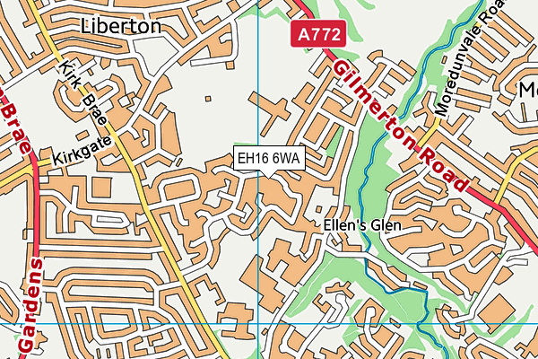 EH16 6WA map - OS VectorMap District (Ordnance Survey) EH16 6WA map - OS VectorMap District (Ordnance Survey)