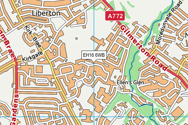 EH16 6WB map - OS VectorMap District (Ordnance Survey) EH16 6WB map - OS VectorMap District (Ordnance Survey)