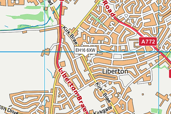 EH16 6XW map - OS VectorMap District (Ordnance Survey) EH16 6XW map - OS VectorMap District (Ordnance Survey)