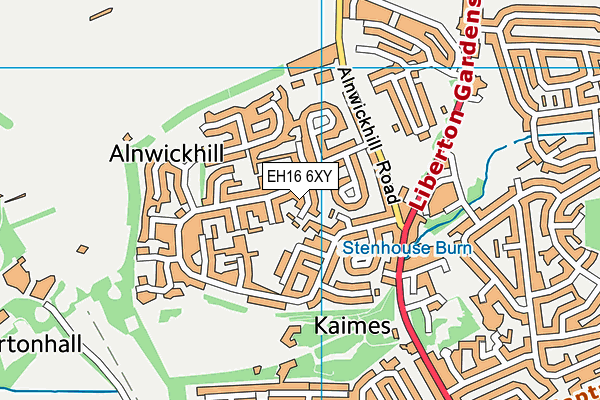 EH16 6XY map - OS VectorMap District (Ordnance Survey) EH16 6XY map - OS VectorMap District (Ordnance Survey)