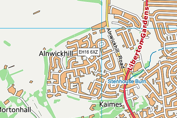 EH16 6XZ map - OS VectorMap District (Ordnance Survey) EH16 6XZ map - OS VectorMap District (Ordnance Survey)