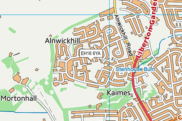 EH16 6YA map - OS VectorMap District (Ordnance Survey) EH16 6YA map - OS VectorMap District (Ordnance Survey)