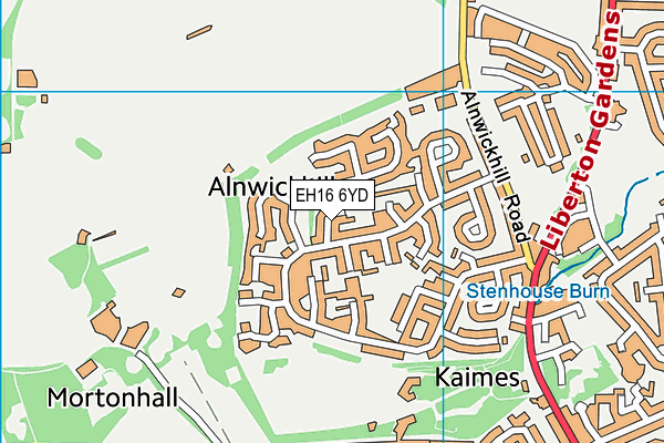 EH16 6YD map - OS VectorMap District (Ordnance Survey) EH16 6YD map - OS VectorMap District (Ordnance Survey)