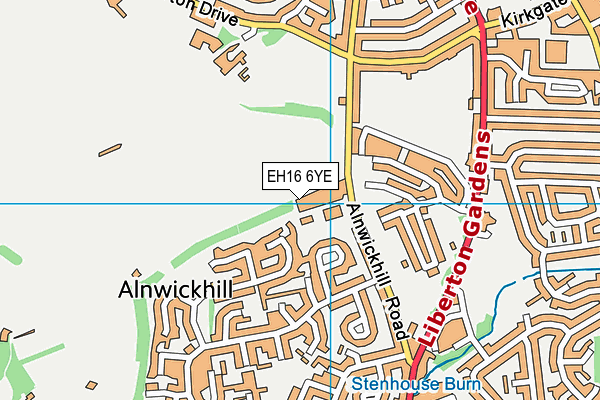 EH16 6YE map - OS VectorMap District (Ordnance Survey) EH16 6YE map - OS VectorMap District (Ordnance Survey)