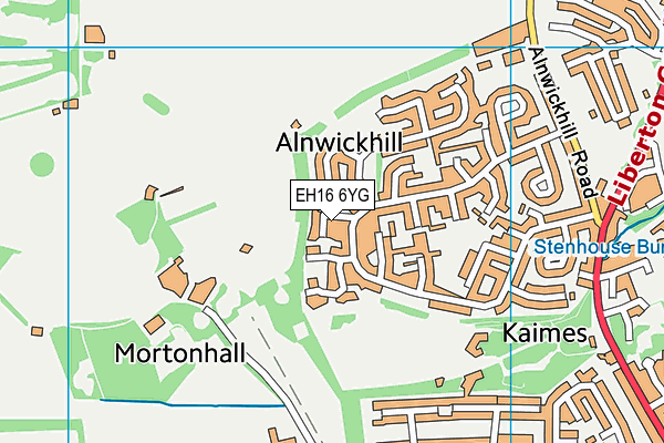 EH16 6YG map - OS VectorMap District (Ordnance Survey) EH16 6YG map - OS VectorMap District (Ordnance Survey)