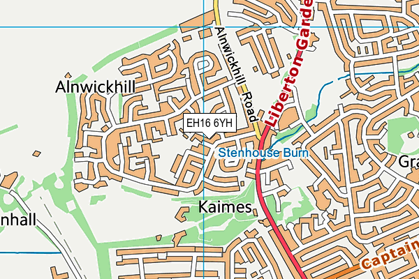 EH16 6YH map - OS VectorMap District (Ordnance Survey) EH16 6YH map - OS VectorMap District (Ordnance Survey)