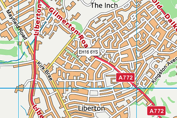 EH16 6YS map - OS VectorMap District (Ordnance Survey) EH16 6YS map - OS VectorMap District (Ordnance Survey)