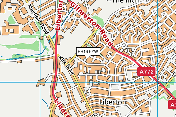 EH16 6YW map - OS VectorMap District (Ordnance Survey) EH16 6YW map - OS VectorMap District (Ordnance Survey)