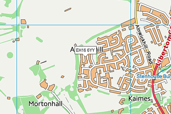 EH16 6YY map - OS VectorMap District (Ordnance Survey) EH16 6YY map - OS VectorMap District (Ordnance Survey)