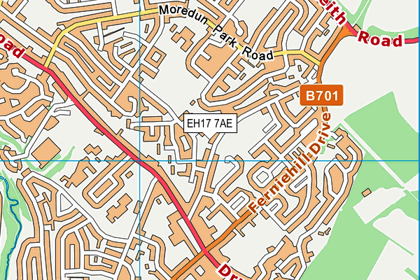 EH17 7AE map - OS VectorMap District (Ordnance Survey) EH17 7AE map - OS VectorMap District (Ordnance Survey)