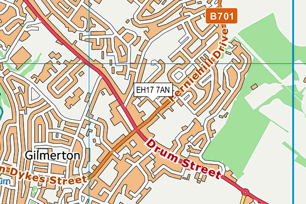 EH17 7AN map - OS VectorMap District (Ordnance Survey) EH17 7AN map - OS VectorMap District (Ordnance Survey)