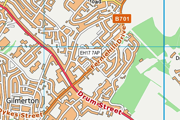 EH17 7AP map - OS VectorMap District (Ordnance Survey) EH17 7AP map - OS VectorMap District (Ordnance Survey)
