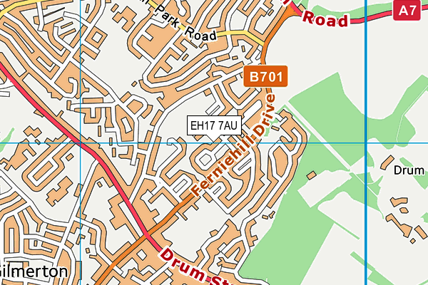 EH17 7AU map - OS VectorMap District (Ordnance Survey) EH17 7AU map - OS VectorMap District (Ordnance Survey)