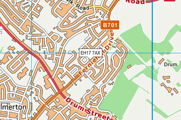EH17 7AX map - OS VectorMap District (Ordnance Survey) EH17 7AX map - OS VectorMap District (Ordnance Survey)
