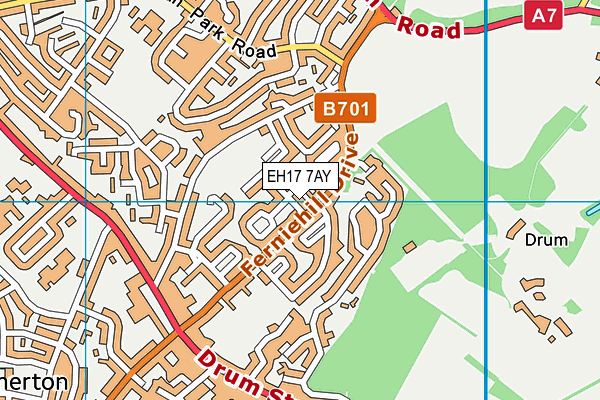 EH17 7AY map - OS VectorMap District (Ordnance Survey) EH17 7AY map - OS VectorMap District (Ordnance Survey)