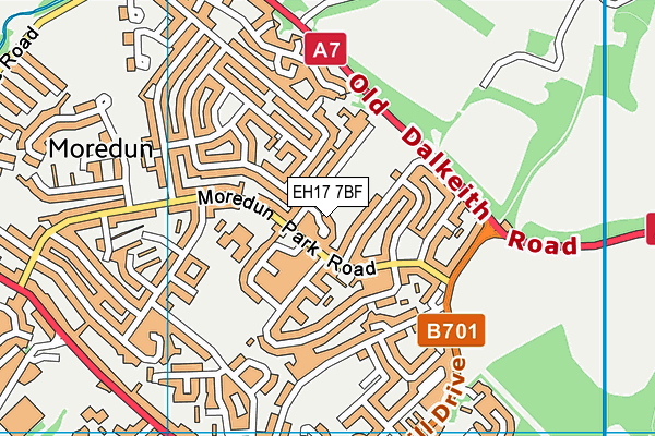 EH17 7BF map - OS VectorMap District (Ordnance Survey) EH17 7BF map - OS VectorMap District (Ordnance Survey)