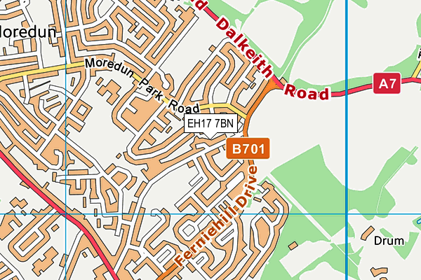 EH17 7BN map - OS VectorMap District (Ordnance Survey) EH17 7BN map - OS VectorMap District (Ordnance Survey)