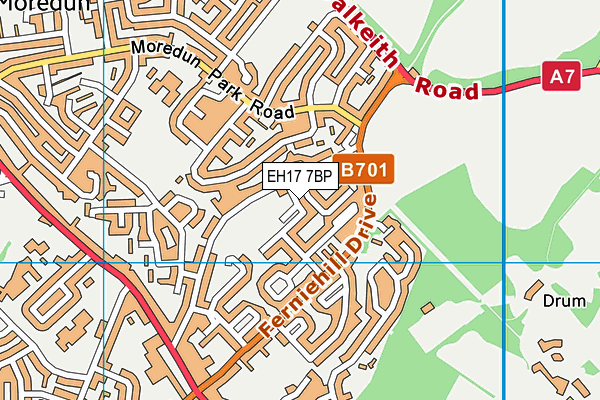 EH17 7BP map - OS VectorMap District (Ordnance Survey) EH17 7BP map - OS VectorMap District (Ordnance Survey)