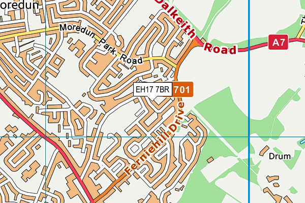EH17 7BR map - OS VectorMap District (Ordnance Survey) EH17 7BR map - OS VectorMap District (Ordnance Survey)