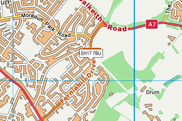 EH17 7BU map - OS VectorMap District (Ordnance Survey) EH17 7BU map - OS VectorMap District (Ordnance Survey)