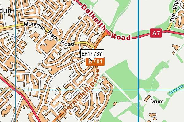 EH17 7BY map - OS VectorMap District (Ordnance Survey) EH17 7BY map - OS VectorMap District (Ordnance Survey)