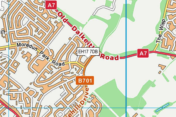 EH17 7DB map - OS VectorMap District (Ordnance Survey) EH17 7DB map - OS VectorMap District (Ordnance Survey)
