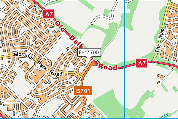 EH17 7DD map - OS VectorMap District (Ordnance Survey) EH17 7DD map - OS VectorMap District (Ordnance Survey)