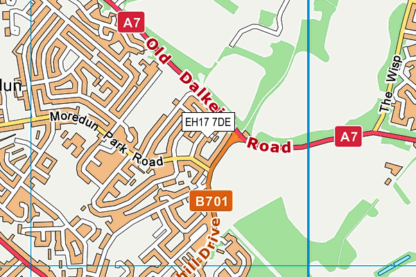 EH17 7DE map - OS VectorMap District (Ordnance Survey) EH17 7DE map - OS VectorMap District (Ordnance Survey)