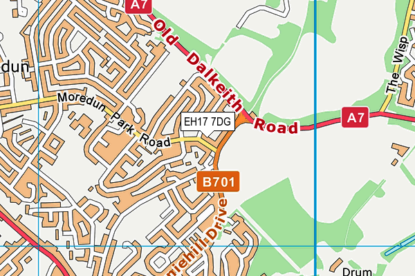 EH17 7DG map - OS VectorMap District (Ordnance Survey) EH17 7DG map - OS VectorMap District (Ordnance Survey)