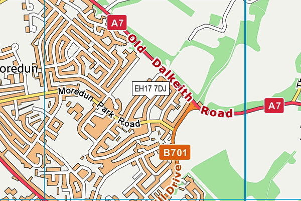 EH17 7DJ map - OS VectorMap District (Ordnance Survey) EH17 7DJ map - OS VectorMap District (Ordnance Survey)