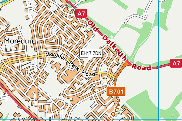 EH17 7DN map - OS VectorMap District (Ordnance Survey) EH17 7DN map - OS VectorMap District (Ordnance Survey)