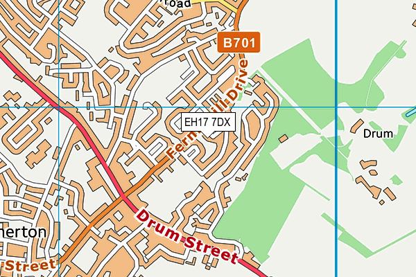 EH17 7DX map - OS VectorMap District (Ordnance Survey) EH17 7DX map - OS VectorMap District (Ordnance Survey)