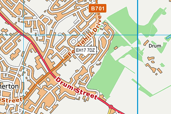 EH17 7DZ map - OS VectorMap District (Ordnance Survey) EH17 7DZ map - OS VectorMap District (Ordnance Survey)