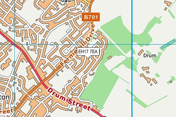 EH17 7EA map - OS VectorMap District (Ordnance Survey) EH17 7EA map - OS VectorMap District (Ordnance Survey)