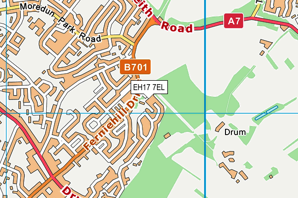EH17 7EL map - OS VectorMap District (Ordnance Survey) EH17 7EL map - OS VectorMap District (Ordnance Survey)